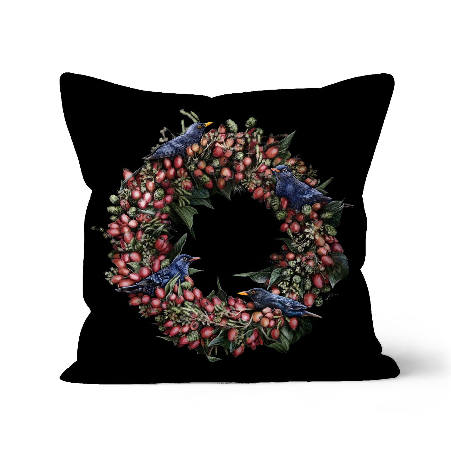 Flora & Fauna - Four Colly Birds Cushion