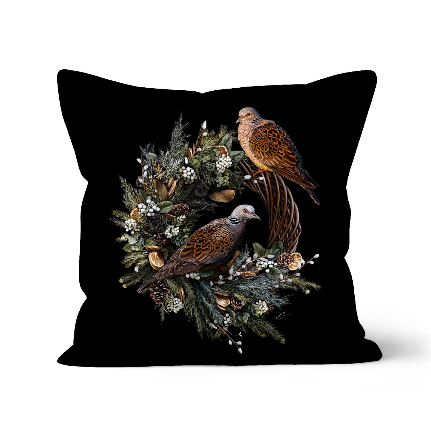 Flora & Fauna - Two Turtle Doves Cushion