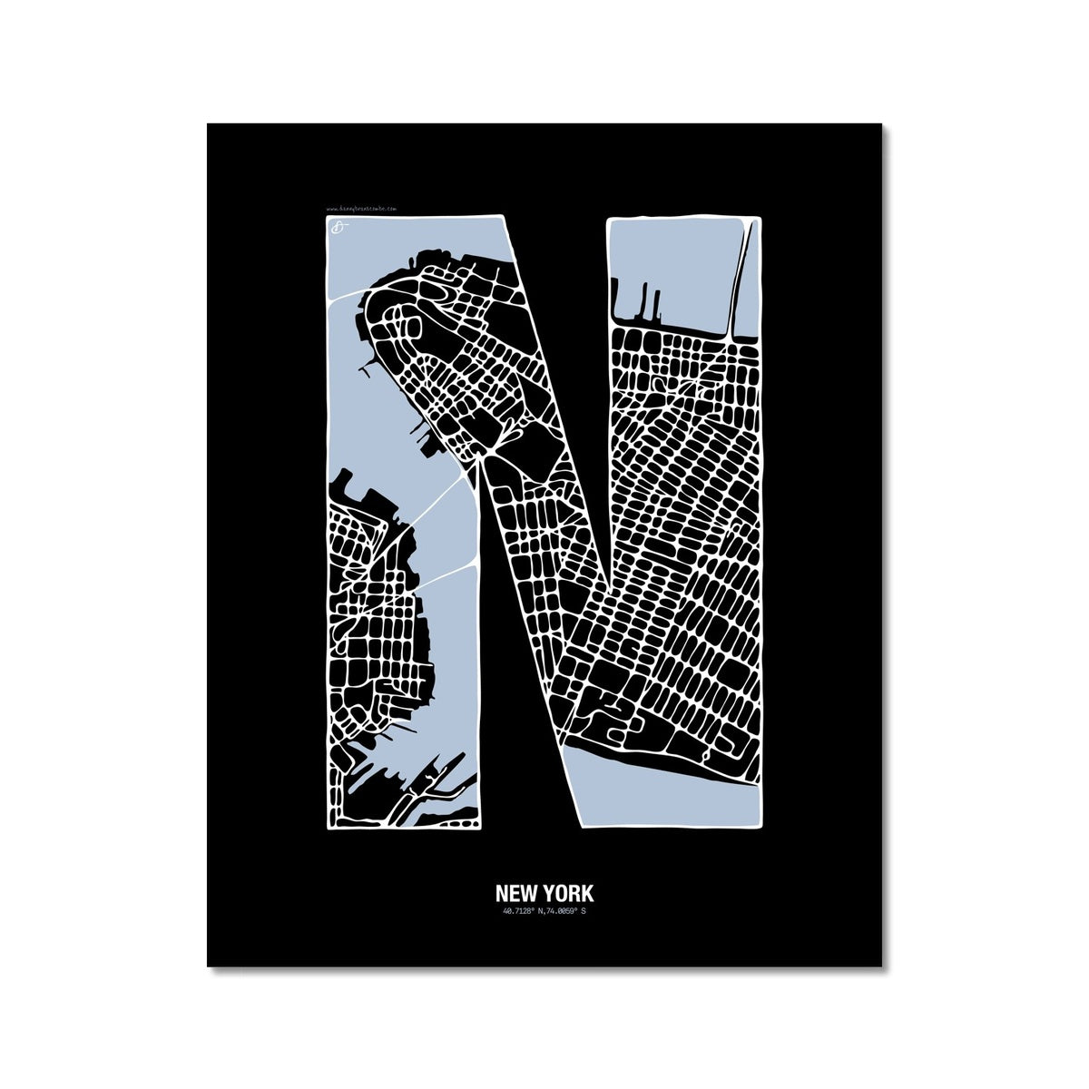 Maphabet N - New York - Danny Branscombe
