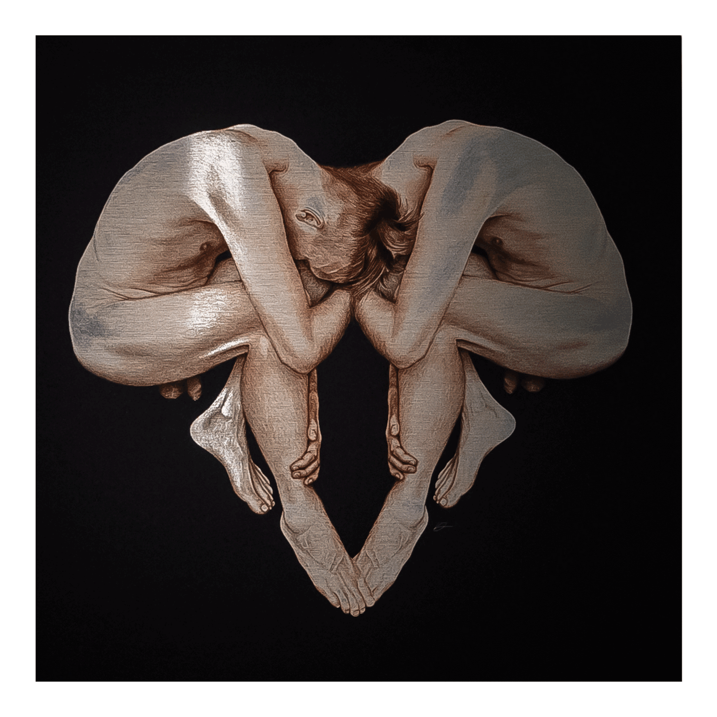 METAL Naked Heart - LIMITED EDITION METAL PRINT (1 of 3) - Danny Branscombe