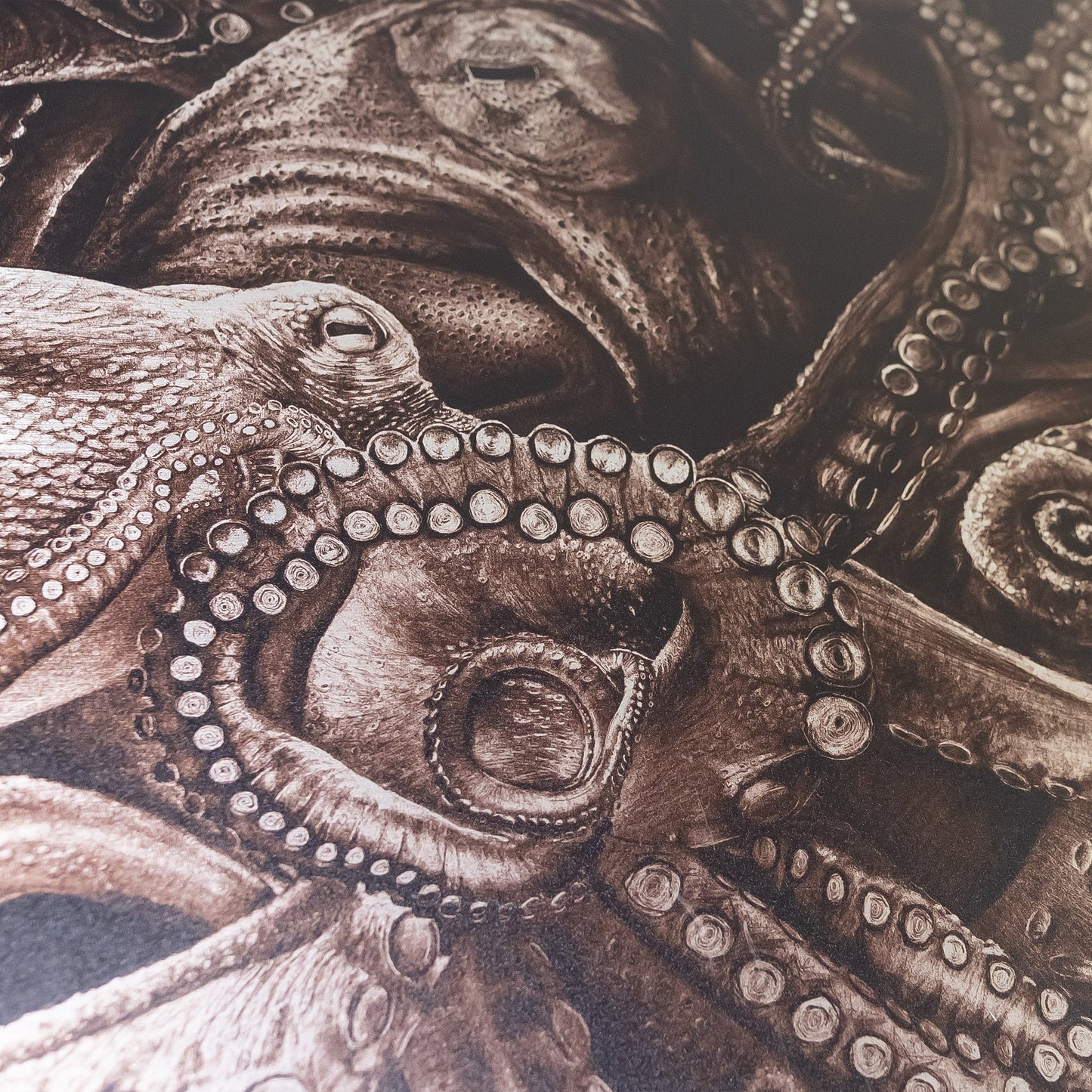METAL Octopus Planet - LIMITED EDITION METAL PRINT (1 of 3) - Danny Branscombe
