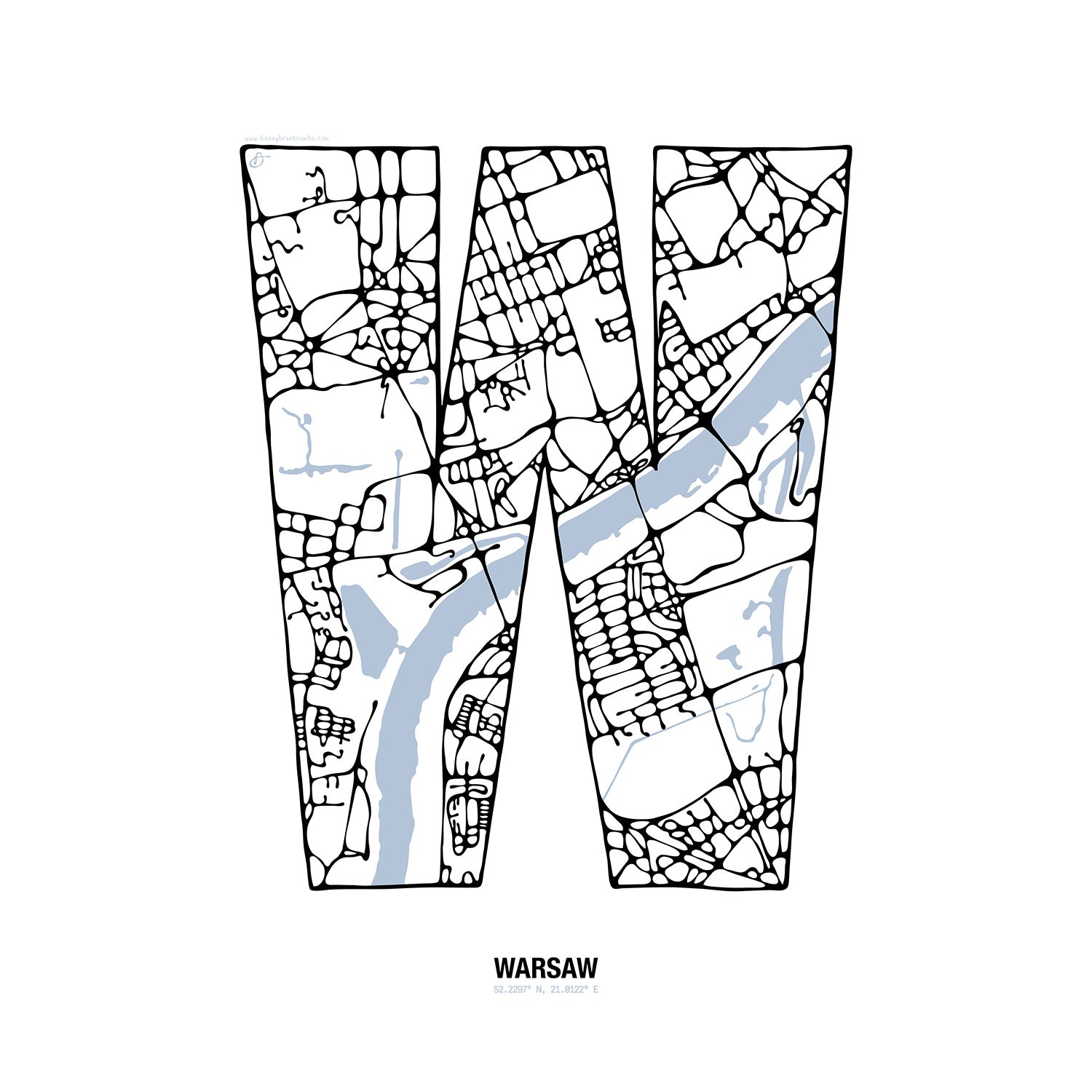 Maphabet W - Warsaw - Danny Branscombe